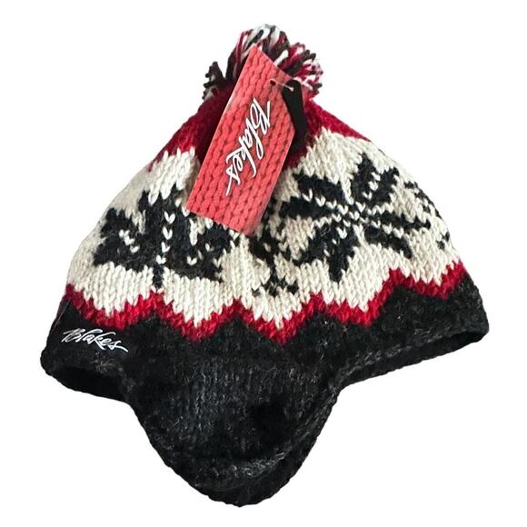 Ambler Blakes 100% Wool Pom Beanie Winter Warm Ski Hat with Ear Flaps - Picture 2 of 9